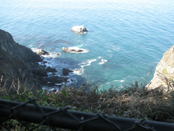 Ragged Point Inn, 15 paces in front of Room 29, looking straight down