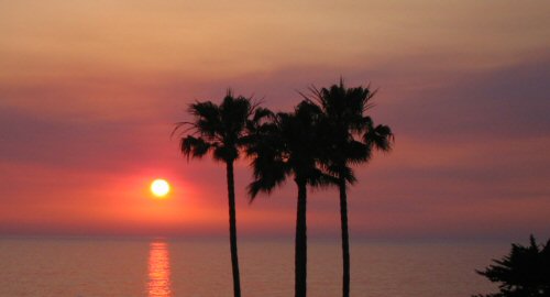 Sunset, oceanfront, Del Mar, photo by Michael McCafferty