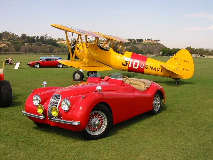 Jaguar Roadster and Stearman Biplane